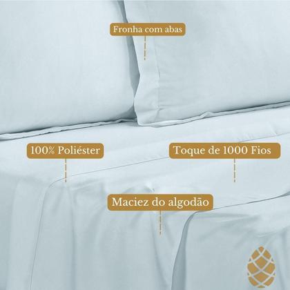 Imagem de Jogo De Cama Queen Jolitex Toque De 1000Fios Thousand 4 Pçs