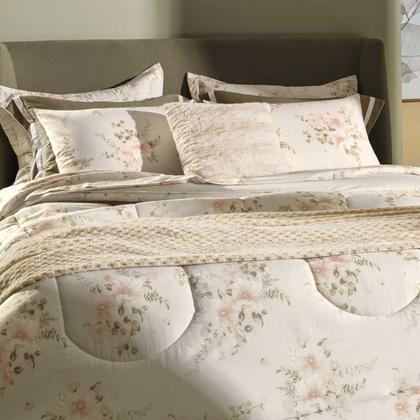 Imagem de Jogo De Cama Queen Lençol 100% Algodão 4 Peças Nice 160 Fios Karsten