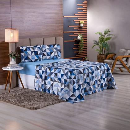 Imagem de Jogo de Cama Refúgio Casal Percal 180 Fios Algodão Luxo 4 Peças