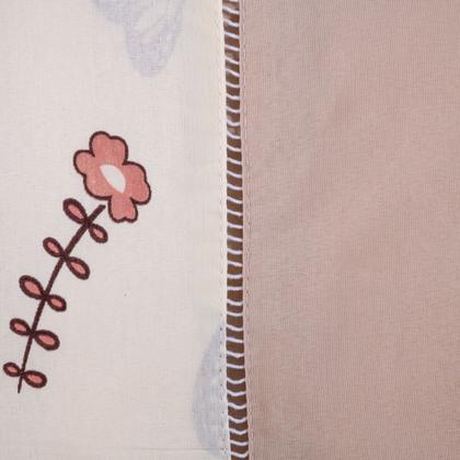 Imagem de Jogo de Cama Refúgio Solteiro Percal Algodão Luxo 2 Pçs Borboletas Marrom