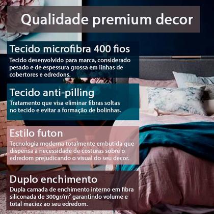 Imagem de Jogo de cama rosa casal super king 4 pç edredom 300x300cm