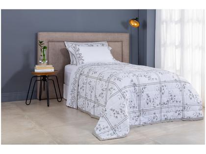 Imagem de Jogo de Cama Solteiro 100% Algodão Buddemeyer Magnolia Branco 3 Peças