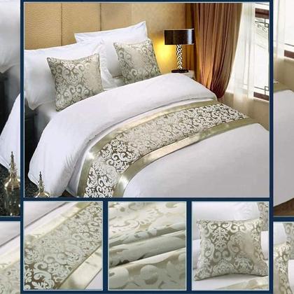 Imagem de Jogo De Cama Solteiro Algodão 7 Pç Com Almofadas E Peseira