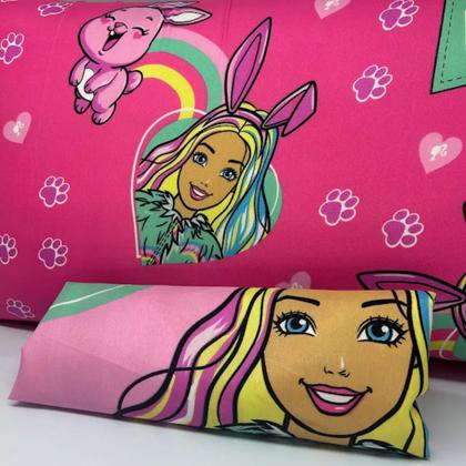 Imagem de Jogo De Cama Solteiro Barbie C/ 2Peças 100% Microfibra