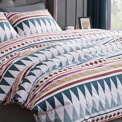 Imagem de Jogo De Cama Solteiro Boho 6 Pç 400 Fios Edredom 160X240