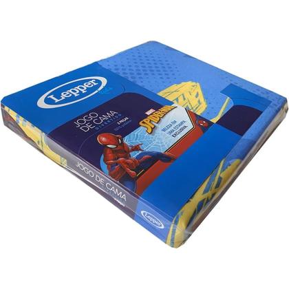 Imagem de Jogo de Cama Solteiro Infantil Estampado 2 Peças Microfibra 1,40 x 2,20 Homem Aranha