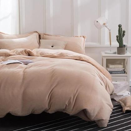 Imagem de Jogo de cama solteiro king sued 5 pç edredom de 200x240cm