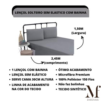 Imagem de Jogo de Cama Solteiro Lençol com Elástico Microfibra Premium 03 Peças Roupa de Cama Box para Revenda
