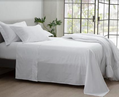 Imagem de Jogo de Cama Solteiro Satinee 300 Fios Branco Kacyumara