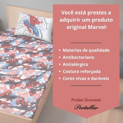Imagem de Jogo De Cama Spider-Man 2 Peças Com Elástico Algodão