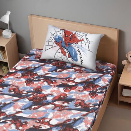Imagem de Jogo De Cama Spider-Man 2 Peças Com Elástico Algodão