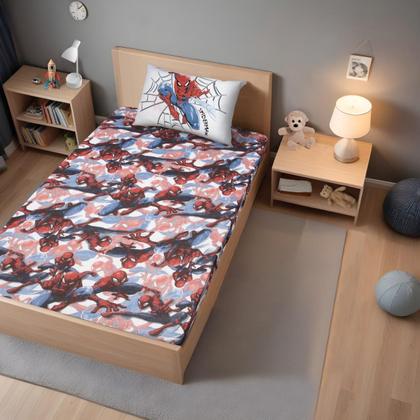 Imagem de Jogo De Cama Spider-Man 2 Peças Com Elástico Algodão