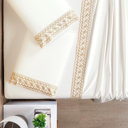 Imagem de Jogo De Cama Supreme King 04 Peças - Off White