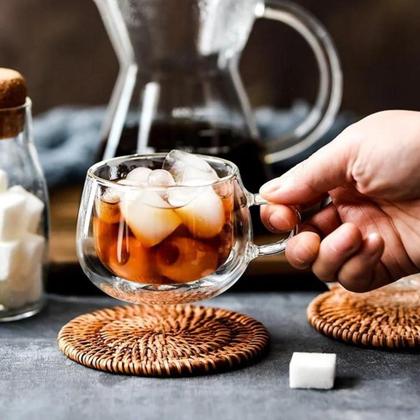 Imagem de Jogo De Caneca Vidro Duplo Caneca Parede Dupla 6un 150ml