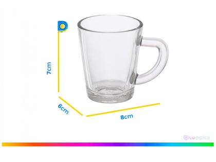 Jogo de Canecas de Café de Vidro 70ml Hauskraft - Lisa 6 Peças Imagem de Jogo de Canecas de Café de Vidro 70ml Hauskraft