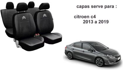 Imagem de Jogo de Capa Citroen C4 2013 a 2019 + Tapete + Capa de Volante Econômico