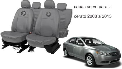 Imagem de Jogo de capa couro cinza Cerato 2008 a 2013 + capa cobrir