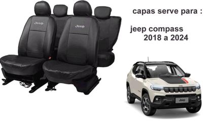 Imagem de Jogo de Capa de Couro Personalizado para Jeep Compass 2018-2024