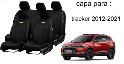 Imagem de Jogo de Capa de Couro Tracker 2013-2021 + Tapetes + Capa de Volante Premium e Sofisticado