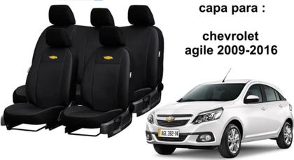 Imagem de Jogo de Capas de Couro de Luxo para Agile 2012 - Toque Premium + Chaveiro + Capa de Volante