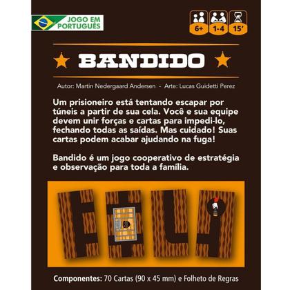 Jogo de Cartas Bandido c/ 70 Cartas Pocket PaperGames J031 - Deck