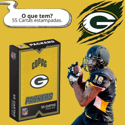 Imagem de Jogo de Cartas Baralho NFL Green Bay Packers 55 Cartas Copag - 34593