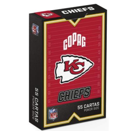 Imagem de Jogo de Cartas Baralho NFL Kansas City Chiefs 55 Cartas COPAG 34590