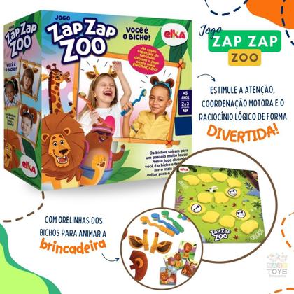 Imagem de Jogo De Cartas E Tabuleiro Infantil Zap Zap Zoo Elka