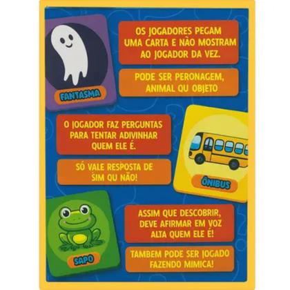 Imagem de Jogo de Cartas Infantil Quem Sou Eu Mímica 2 em 1 com 150 Cartas