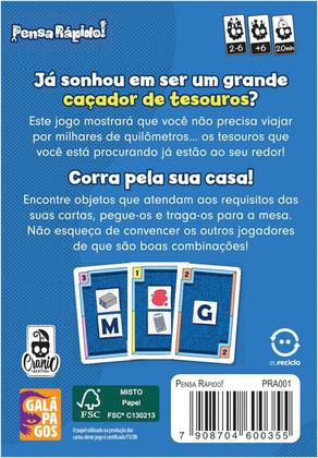 Imagem de Jogo de Cartas Pensa Rapido! Galápagos
