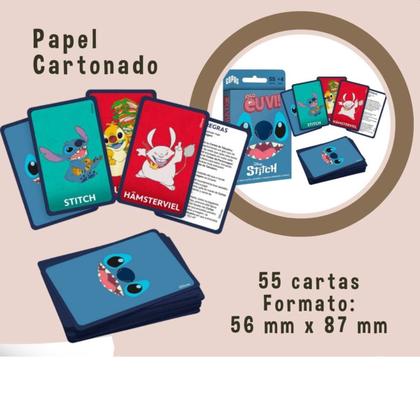 Imagem de Jogo de Cartas Stitch Eu Vi!  Disney Diversão Infantil Tabuleiro Interativo P/ Amigos - Copag