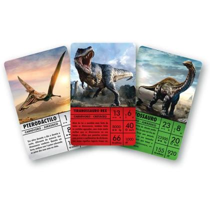 Imagem de Jogo de Cartas Supercards Dinossauros - 55 Cartas