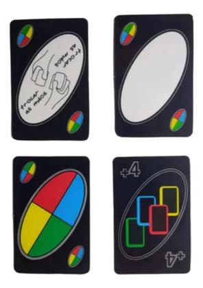 Imagem de Jogo De Cartas Uno Minimalista Black Elegante Divertido