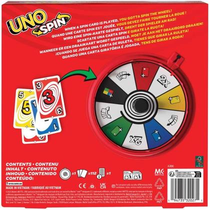 Imagem de Jogo de Cartas UNO SPIN Refresh com Roleta e 112 Cartas