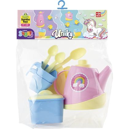 Imagem de Jogo De Chá Brinquedo Xícara Hora Do Café Unicornio Cozinha Infantil Samba Toys