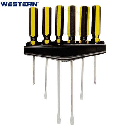 Imagem de Jogo De Chave 4 Fenda E 2 Phillips Com Ponta Magnetizada 6Pç