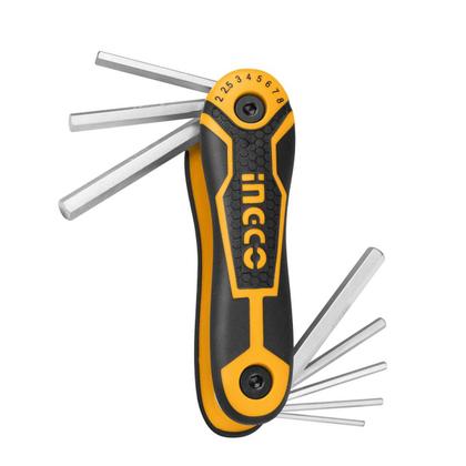 Imagem de Jogo de chave allem Portátil tipo canivete Ingco 2 a 8mm