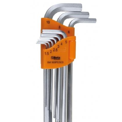 Imagem de Jogo de chave allen abaulada 1,5 a 10 mm com 9 peças - 96BPC/SC9