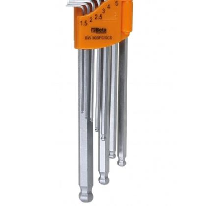 Imagem de Jogo de chave allen abaulada 1,5 a 10 mm com 9 peças - 96BPC/SC9