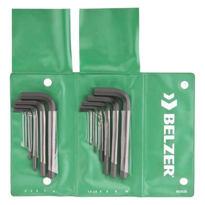 Imagem de Jogo de Chave Allen Hexagonal Curta 4,0MM a 14,0MM - Belzer 220401BR