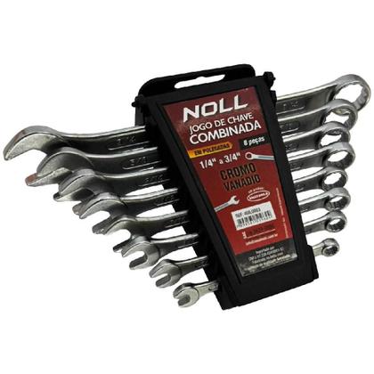 Imagem de Jogo De Chave Combinada 1/4''-3/4'' 8 Peças (408,0003) Noll