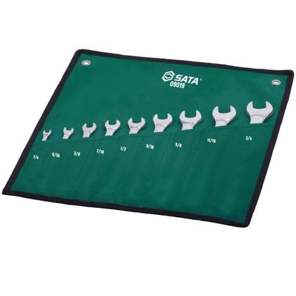 Imagem de Jogo de chave combinada 1/4" a 3/4" aço cromo vanádio 9 peças - ST09019G