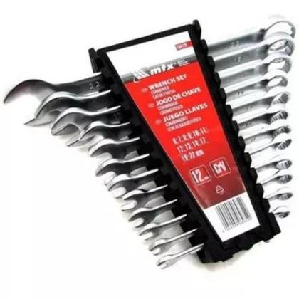 Imagem de Jogo De Chave Combinada 12 Pçs Estrela E Boca Aço 6 A 22mm - MTX