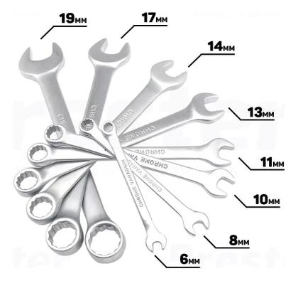 Imagem de Jogo de Chave Combinada 6-19mm c/ 8 Peças MTX Cromo Vanadio 154089