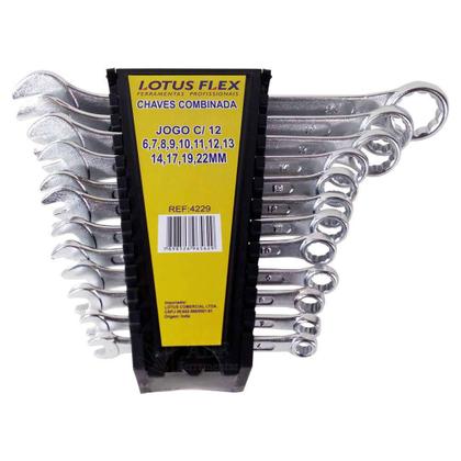 Imagem de Jogo de Chave Combinada 6 a 22 - 12 Peças Lotus