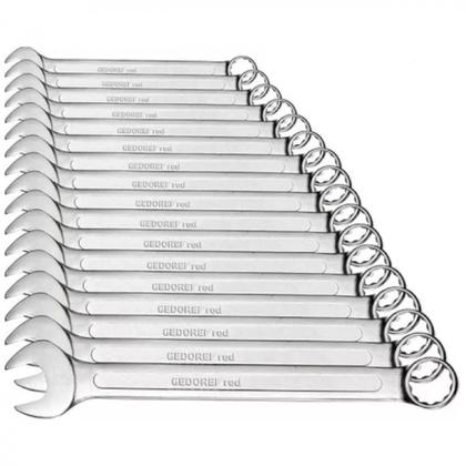 Imagem de Jogo de chave combinada 6 a 22 mm aço cromo vanádio 17 peças - R09105017