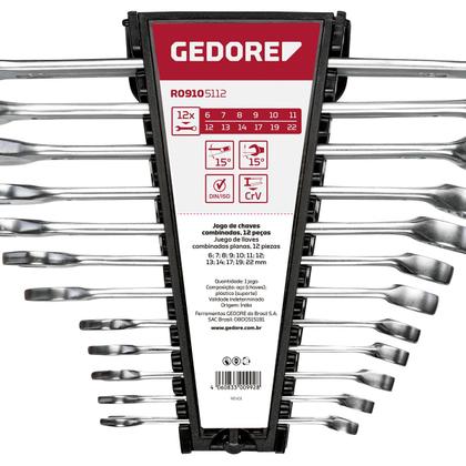 Imagem de Jogo de Chave Combinada 6 a 22mm 12 Peças Gedore Red 3365197