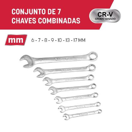 Imagem de Jogo De Chave Combinada 6 mm A 17 mm 7 Peças MAYLE
