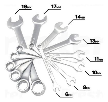 Imagem de Jogo De Chave Combinada 6 X 19 Mm (08 Pçs) Cromo Fosco Mtx