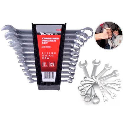 Imagem de Jogo de chave combinada, 6 x 22 mm, 12 pcs, crv,  cromo fosco//mtx